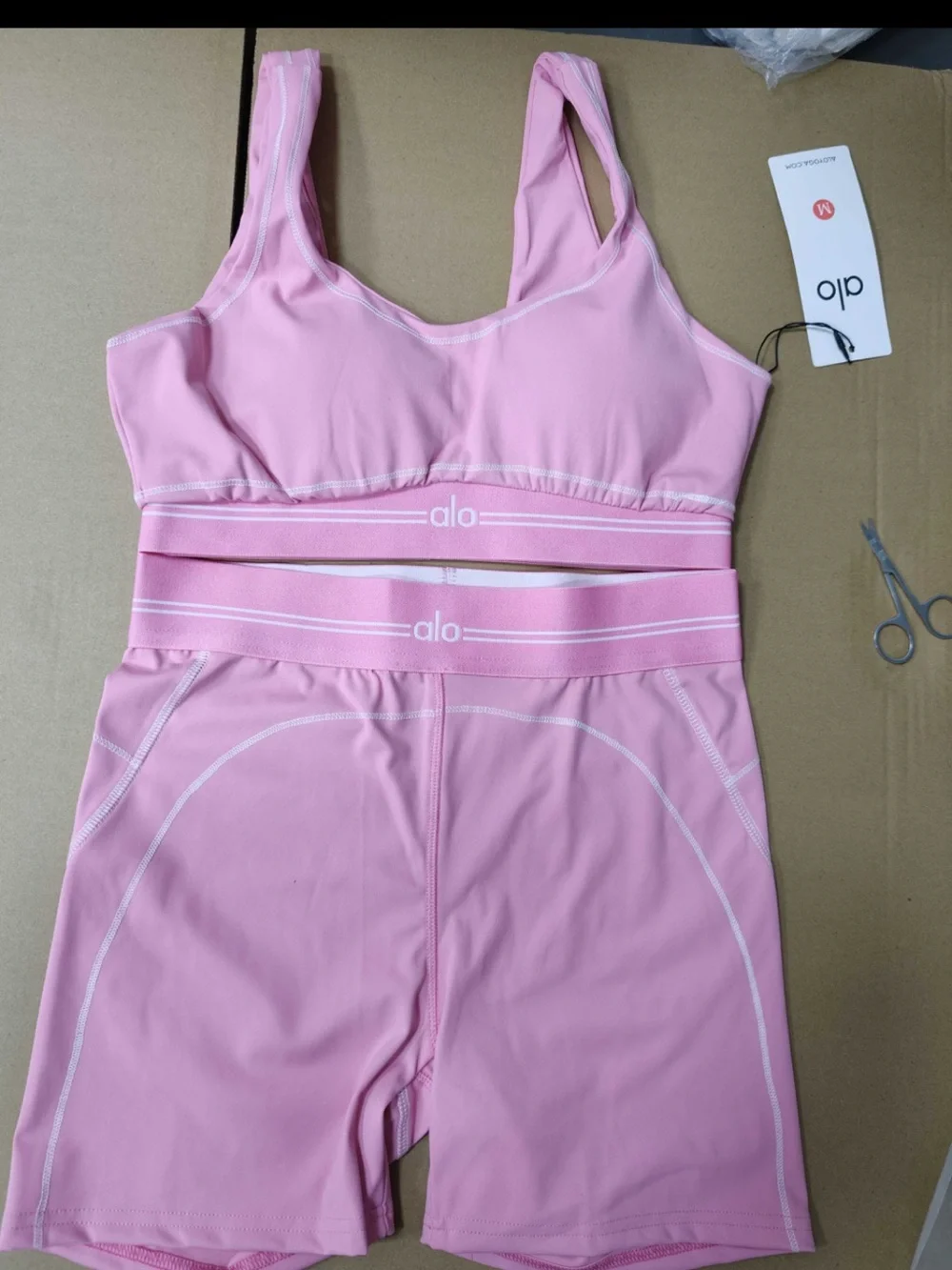 ALO Yoga Pink Girls' Two-Piece Swim Set